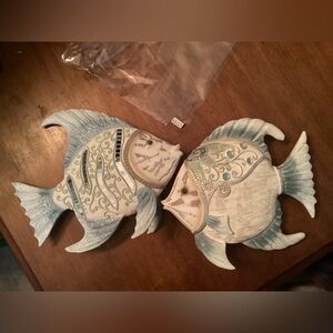 2pc Mirror Fish Decor Set